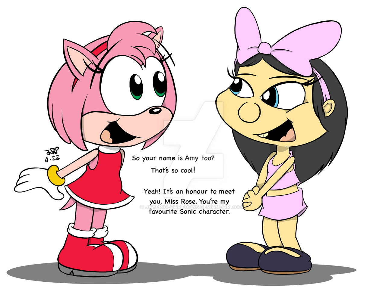 Amy And Amy Fan Art Crossover By Jaypricecartoons On Deviantart