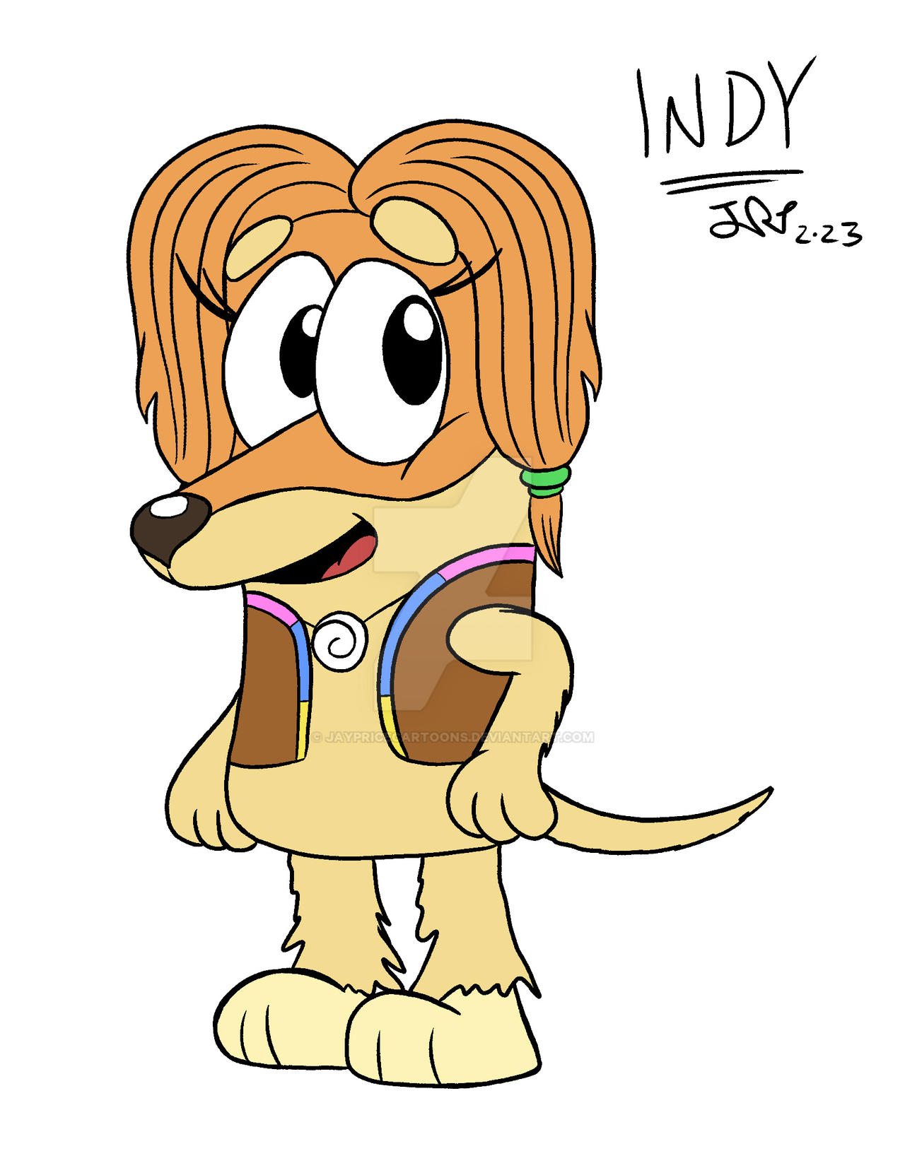 Bluey Adventure Deviantart Bluey Kids - Indy by JayPriceCartoons on DeviantArt