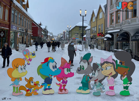 Friends in the Snowy Town
