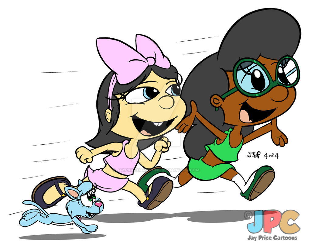 Running Gals by JayPriceCartoons on DeviantArt