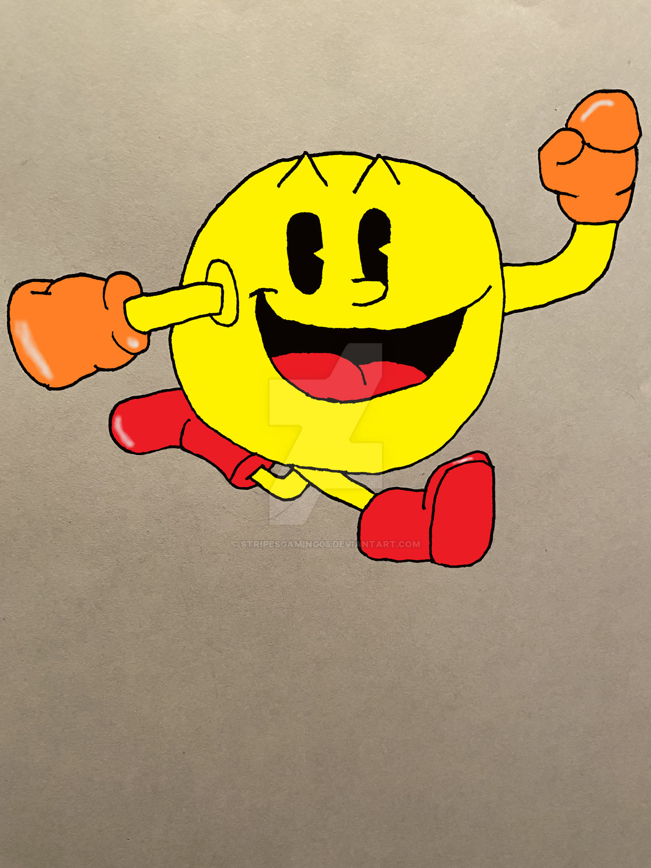 Pac Man Rage Deviantart Pac-Man by StripesGaming05 on DeviantArt