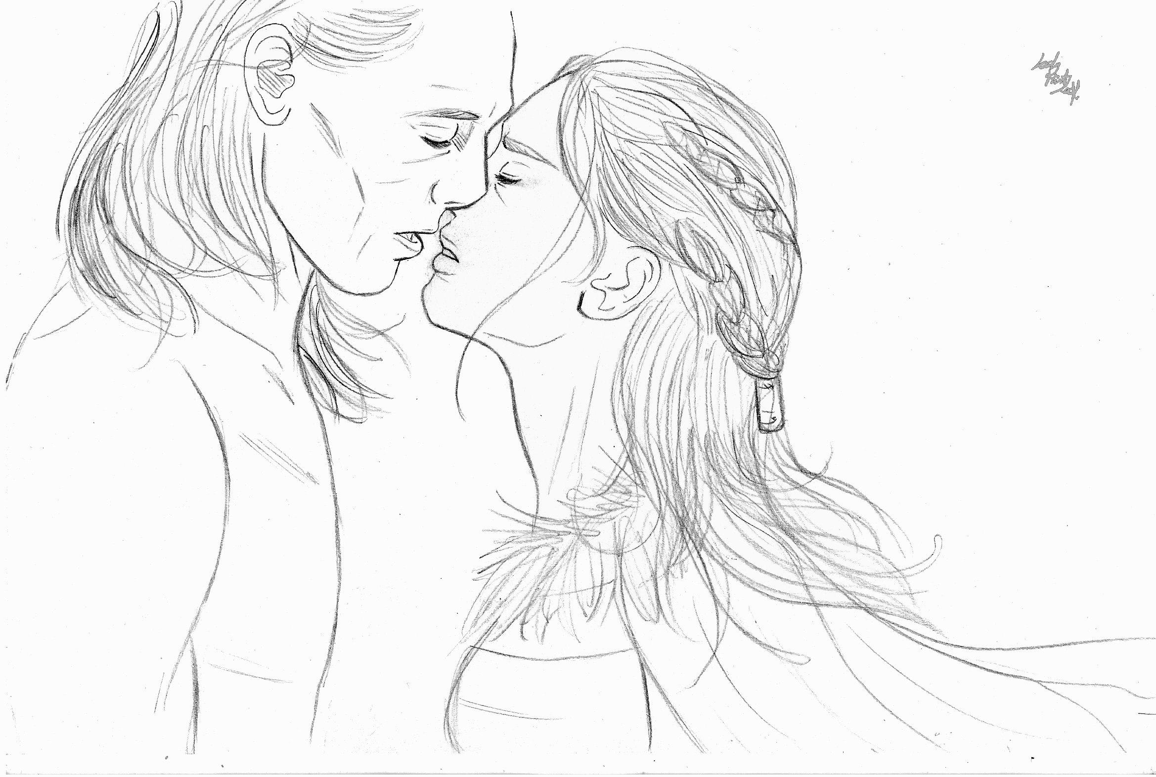 Loki and Sigyn kiss animation- GIF (sketch)1 by LadyMintLeaf on DeviantArt