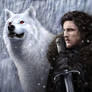 Jon Snow and Ghost