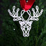 Celtic Knotted Reindeer Head Pendant/Ornament