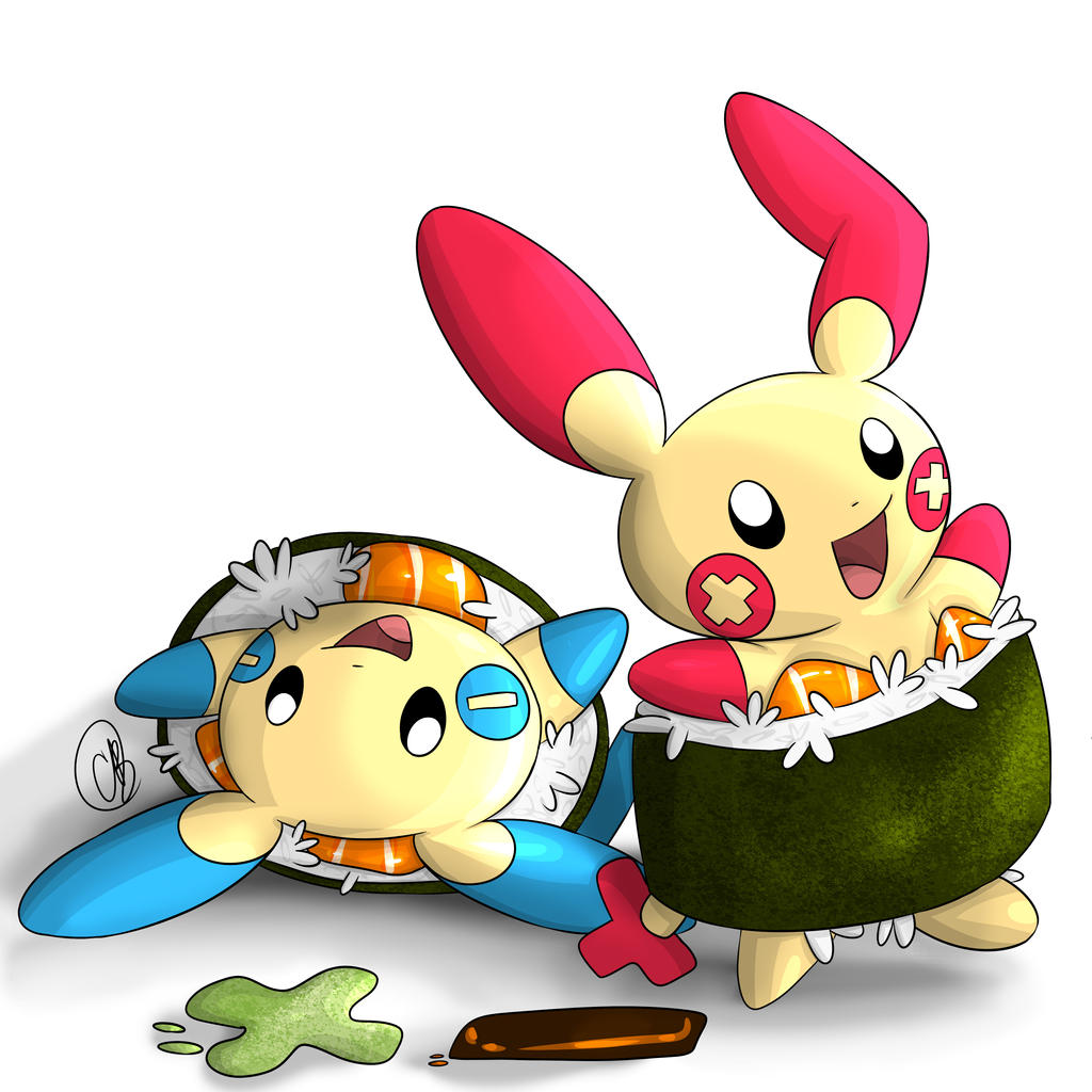 Pokemon Sushi Plusle And Minun Rolls By Ptelephant On Deviantart Pokemon Sushi Plusle And Minun Rolls By Ptelephant On Deviantart