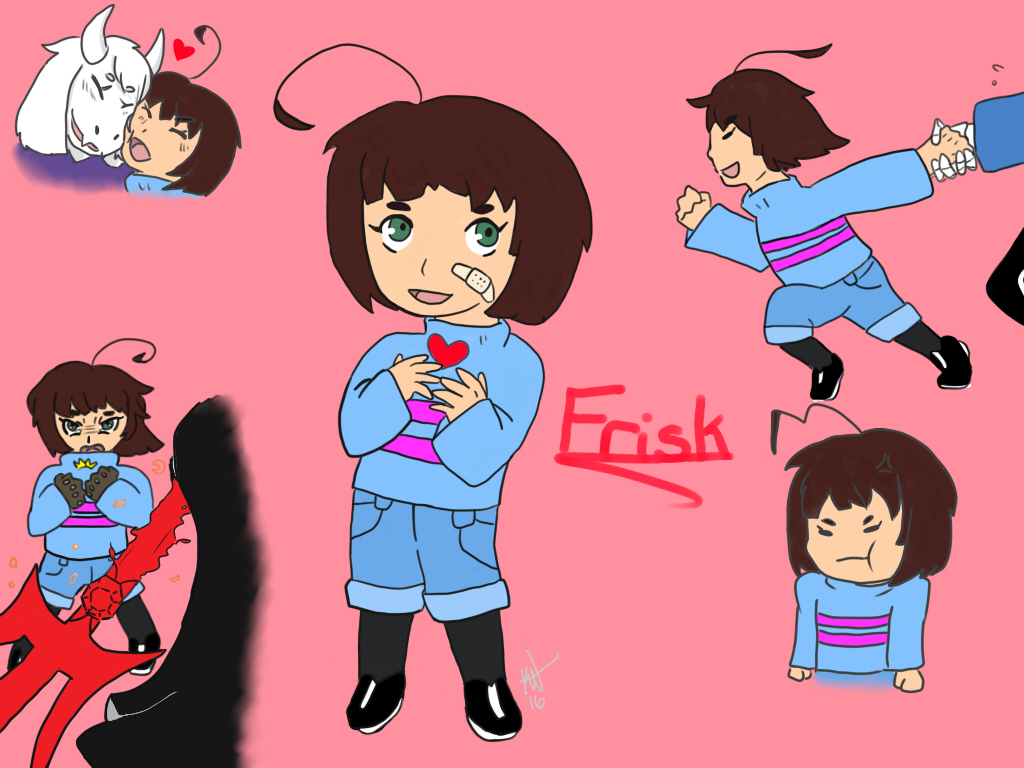 Editable Frisk Undertale: Frisk Design Sheet by TheKurejiNeko on DeviantArt
