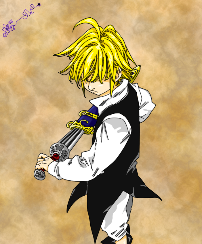 Meliodas Colored 01 by IzaWinnah on DeviantArt