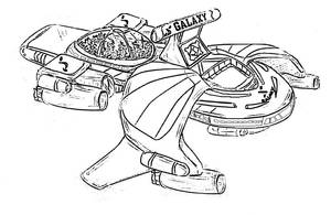 Spaceship GALAXY lineart