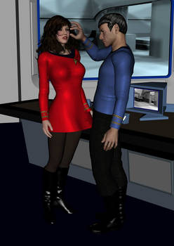 Commander Coryn VAISSE and MR SPOCK OPEN YOUR MIND