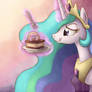 Princess Celestia with Cake