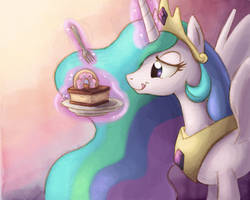 Princess Celestia with Cake