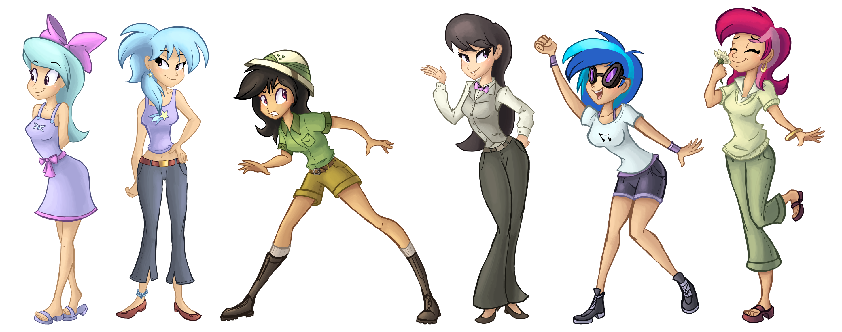 BG Ponies Lineup 1 by Ric-M