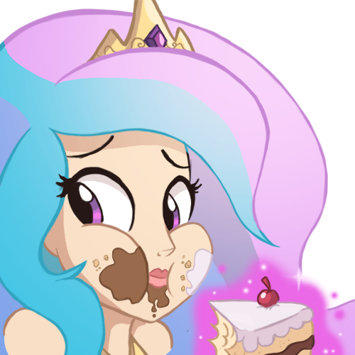 Celestia Stuffs her Face Avatar