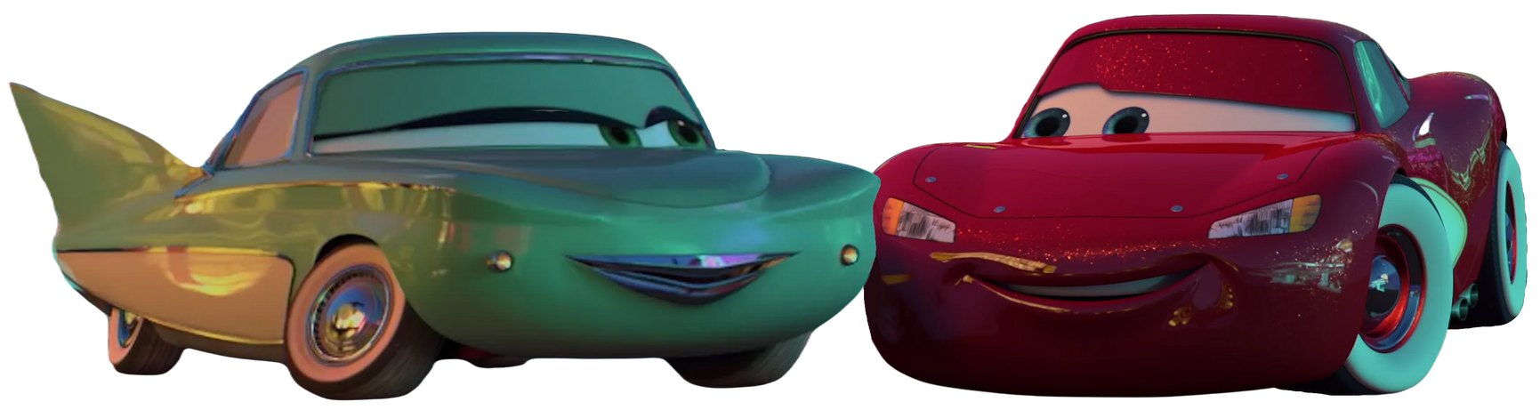 Lightning McQueen And Flo Transparent 1 by BrandonMerideth on