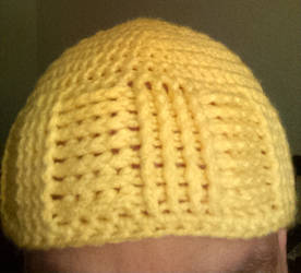 Yellow Basket Weave Cap