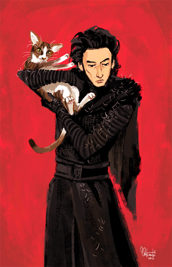 Kylo Ren and Adam Driver Cat