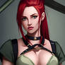 AI Red haired medivel girl 6