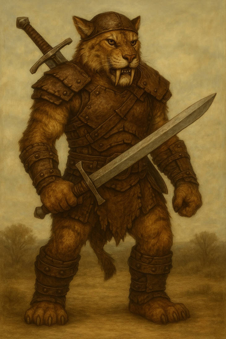 Demon Beast Sabertooth Tiger Tonnerre: RD 1 by Mermanwatch on DeviantArt