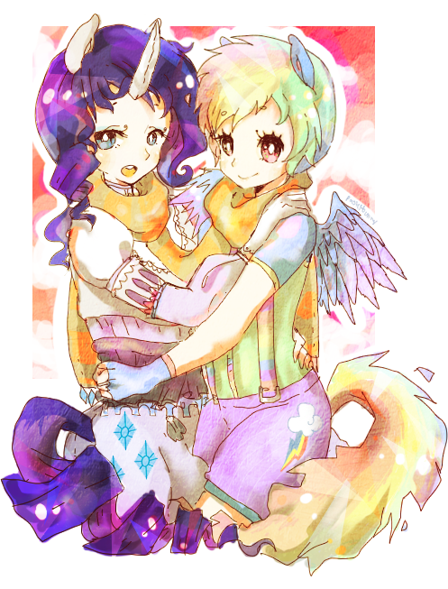 Rarity and Rainbow Dash