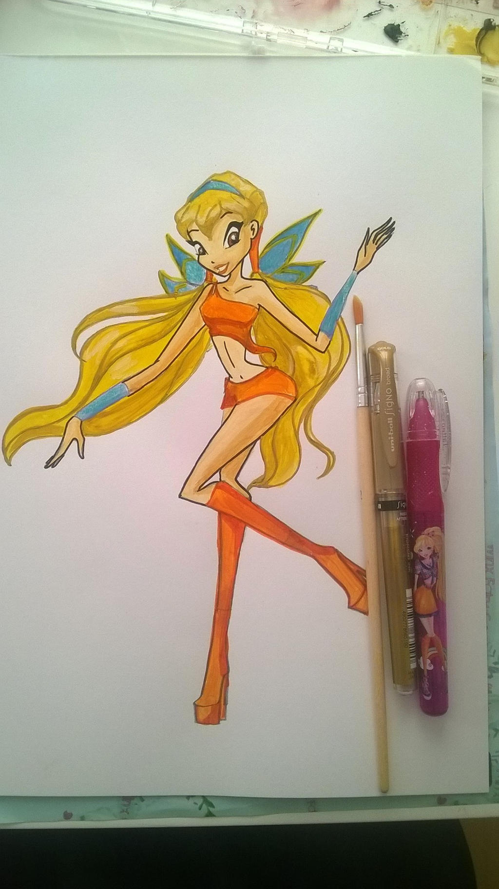 Winx Drowing Winx Club Magic Winx Drawing of Stella by KatyrinaMK on DeviantArt