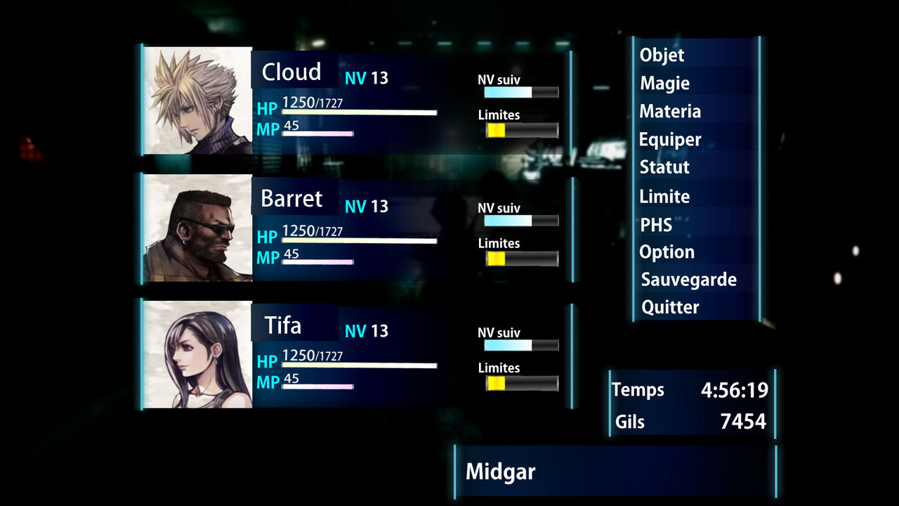 Ffvii Inventory FINAL FANTASY VII REMAKE: in game menu concept by LiamLoup on DeviantArt