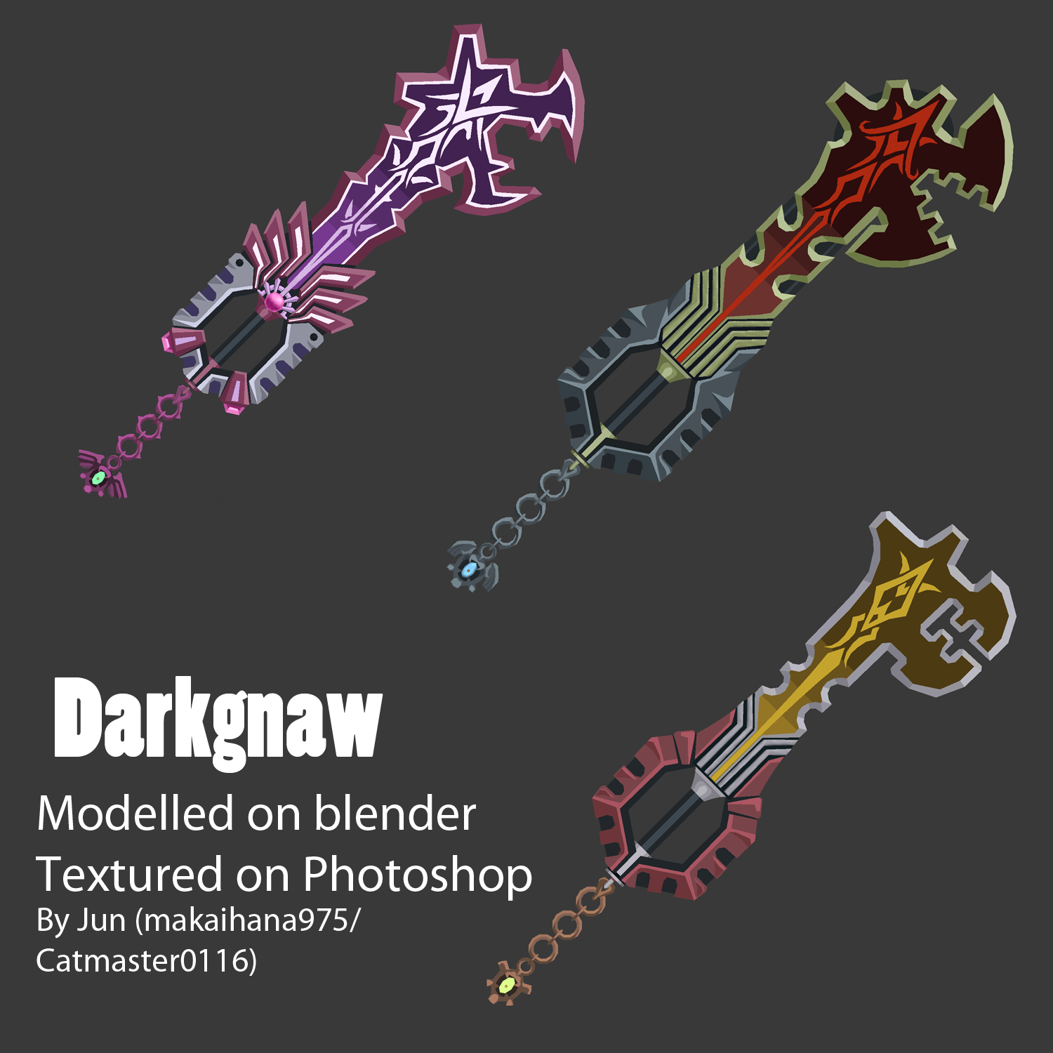 [3D Preview] KHUx - Darkgnaw (All Forms) Textured