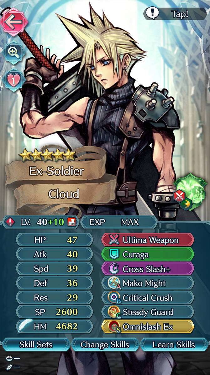 FEH Unit Builder ExSoldier Cloud Strife by makaihana975 on DeviantArt