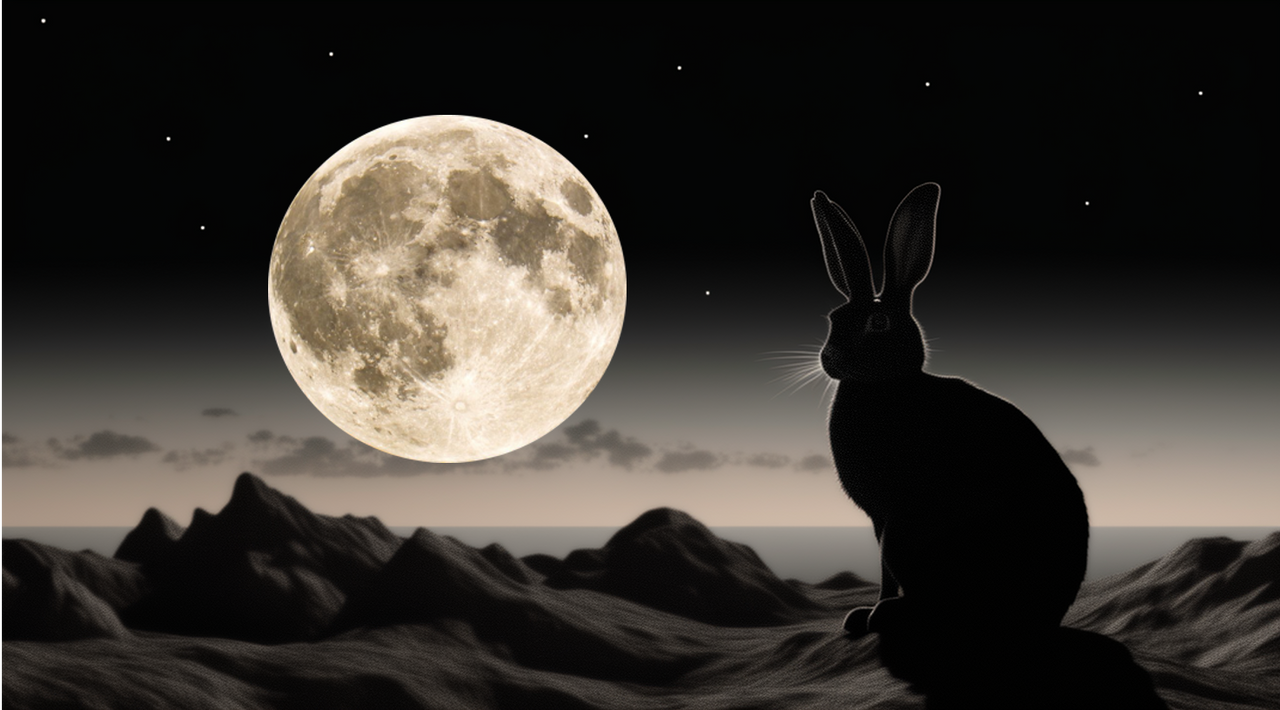 Moon Rabbit Hd Image Moon Gazing Moon Rabbit by LowThunders on DeviantArt