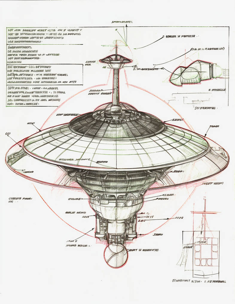 Flying Machine Design Drawing 003 by LowThunders on DeviantArt