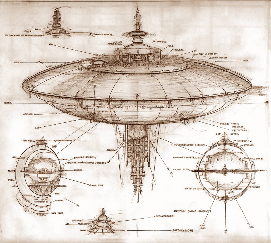 Flying Machine Design Drawing 005 by LowThunders on DeviantArt