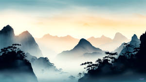 Mountains in a Sea of Fog 0000