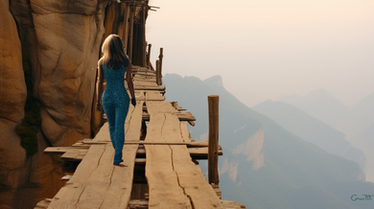 Boardwalk on a Mountainside 006