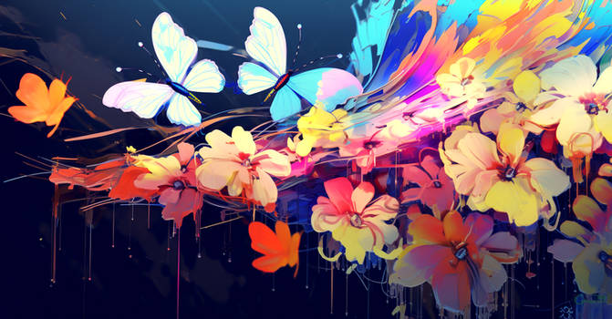 Dandy Flowers and Butterflies 000