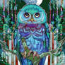 Stylized Blue Owl 010