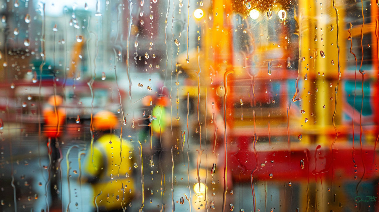 Construction in the Rain by LowThunders on DeviantArt
