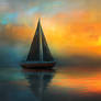 Semi-Glitch Sailboat at Sunset 2x16