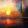 Semi-Glitch Sailboat at Sunset 2x14