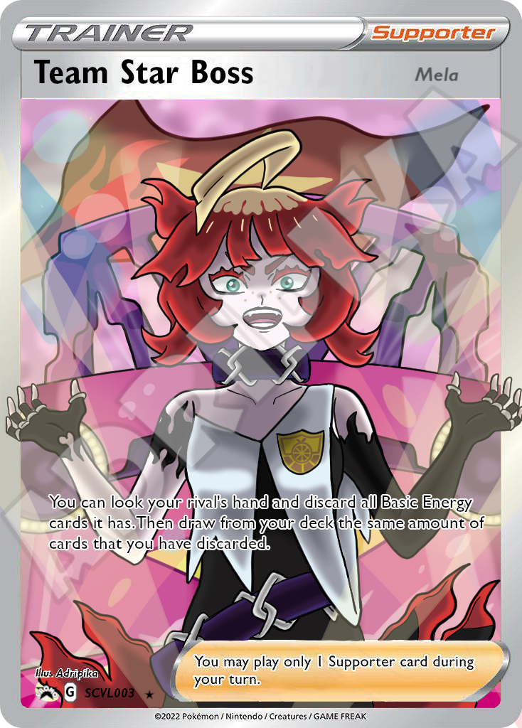 mela pokemon card - Terastal Festival ex You can use this card only if any of your Pokmon were Knocked Out during your opponents last turn Mela - Team Star Boss