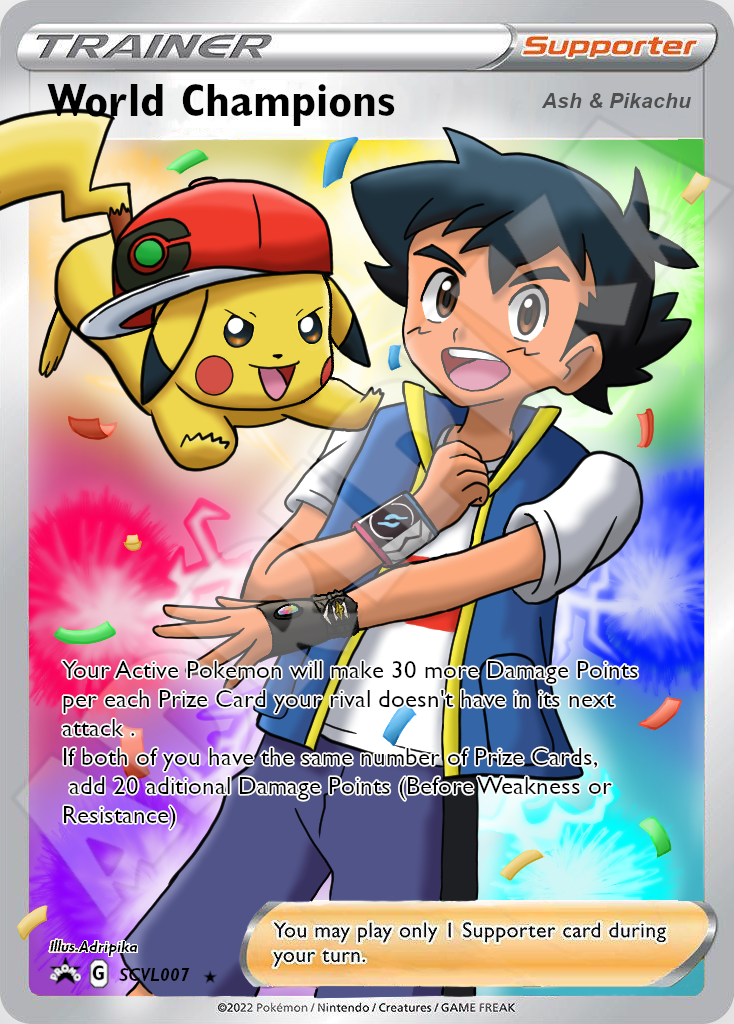 Ash and Pikachu Pokemon Card (English version) by Adripika on DeviantArt