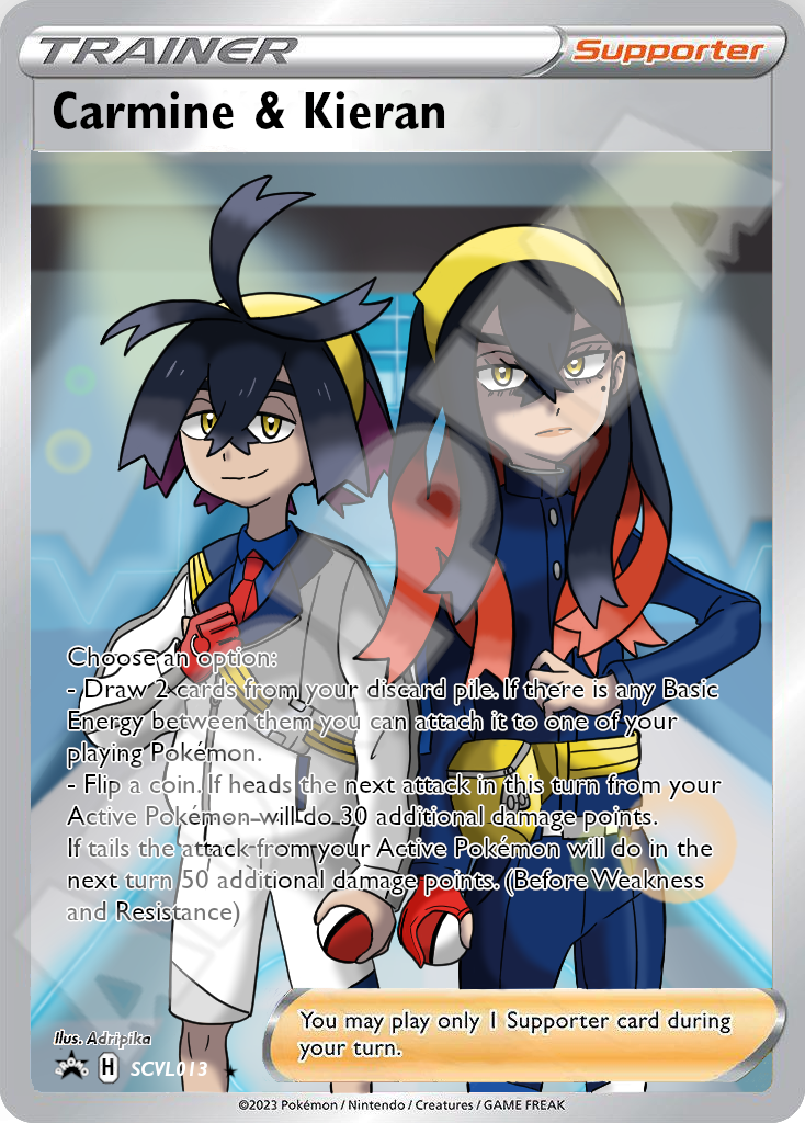Carmine and Kieran Pokemon Card (English version) by Adripika on DeviantArt