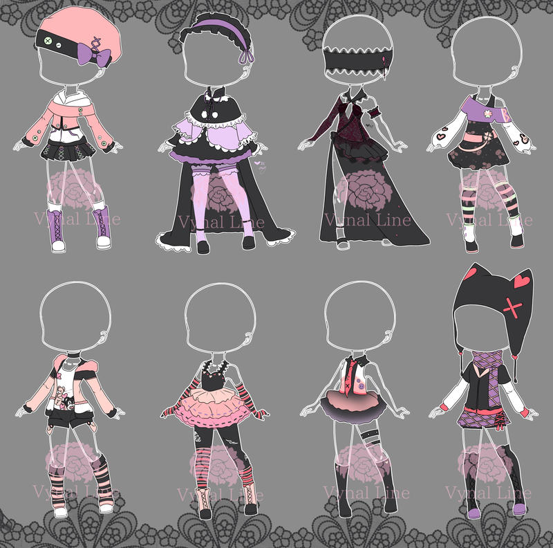 Outfit adopts (8/8 Closed) by VynalLine on DeviantArt
