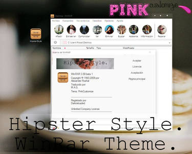 Theme WinRar: Hipster Style. {By: PinkCustomize}.