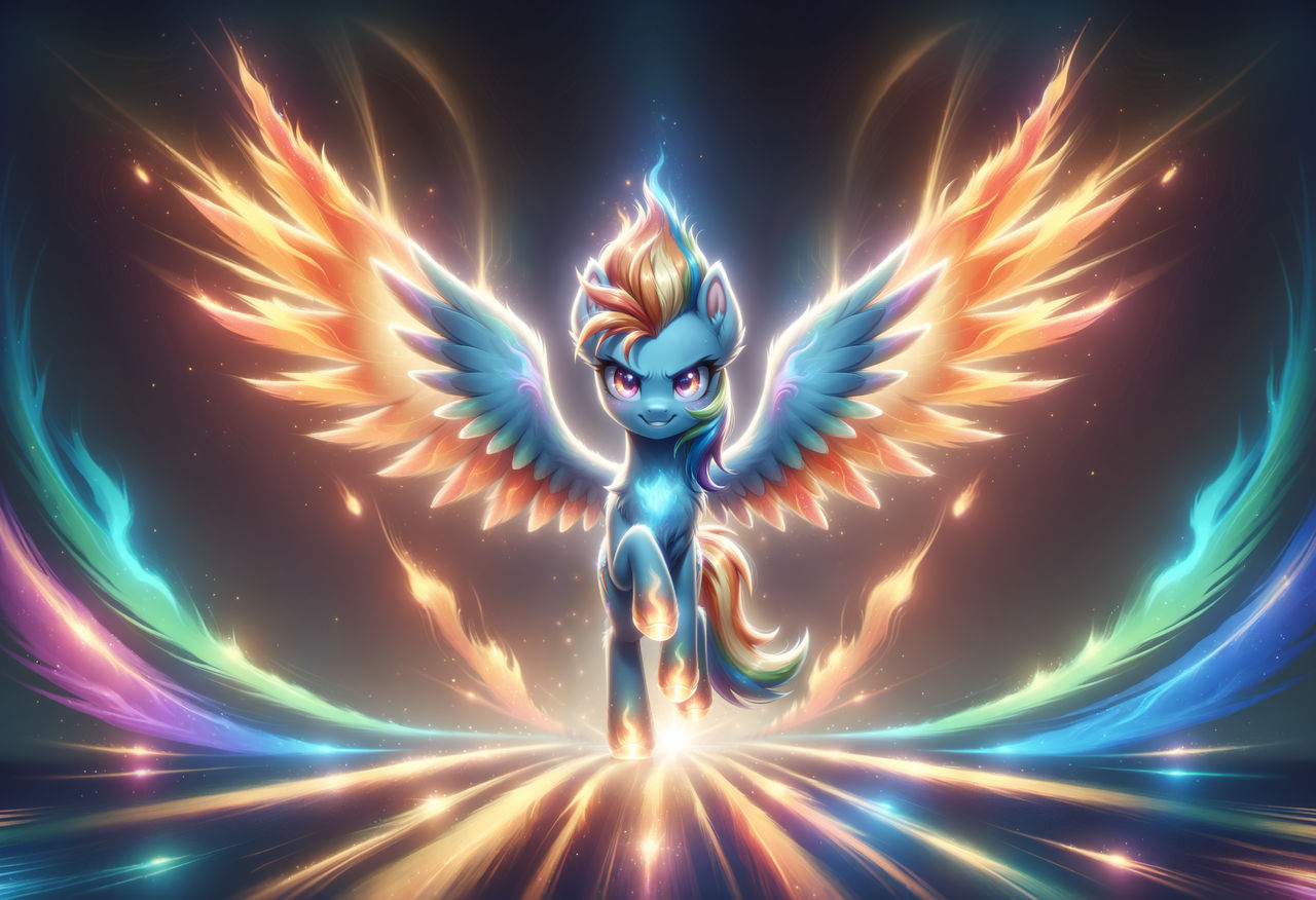 Rainbow Dash - Fire Winged