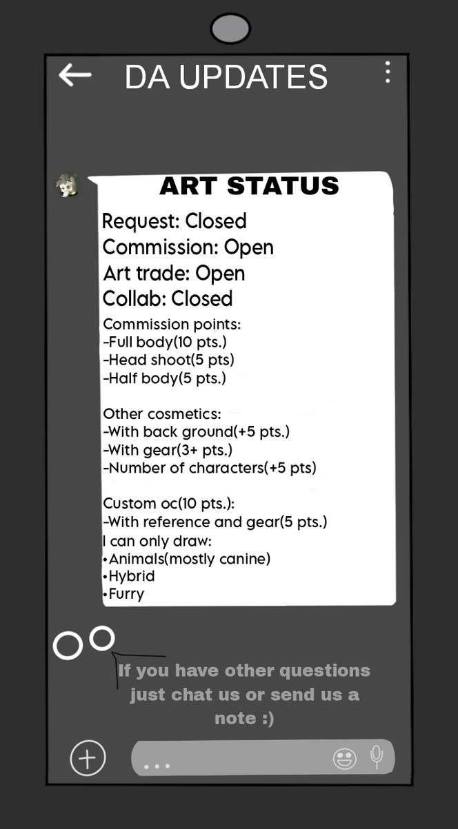 ART STATUS by YenohSalvacion on DeviantArt