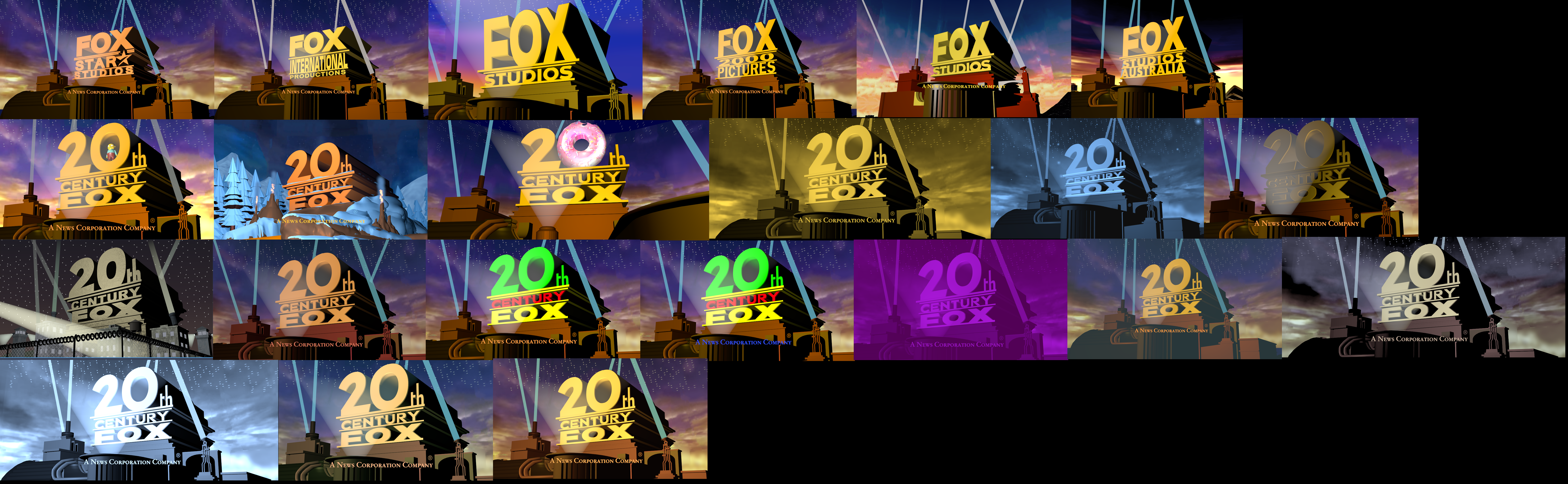 Retro Fox Logo Remakes Part 6 (Variations) by LogoManSeva on