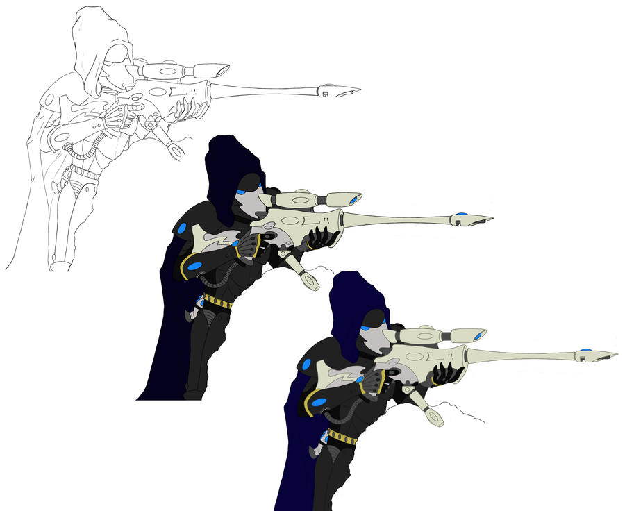 Eldar Ranger Rifle Eldar Ranger, progression by pipulci on DeviantArt