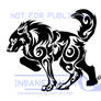 Bold Swirl Wolf Tattoo Design