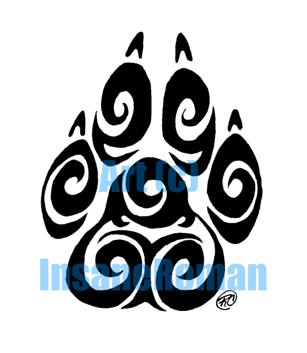 Swirl Paw Print Design