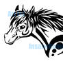 Horse Head Tribal Design