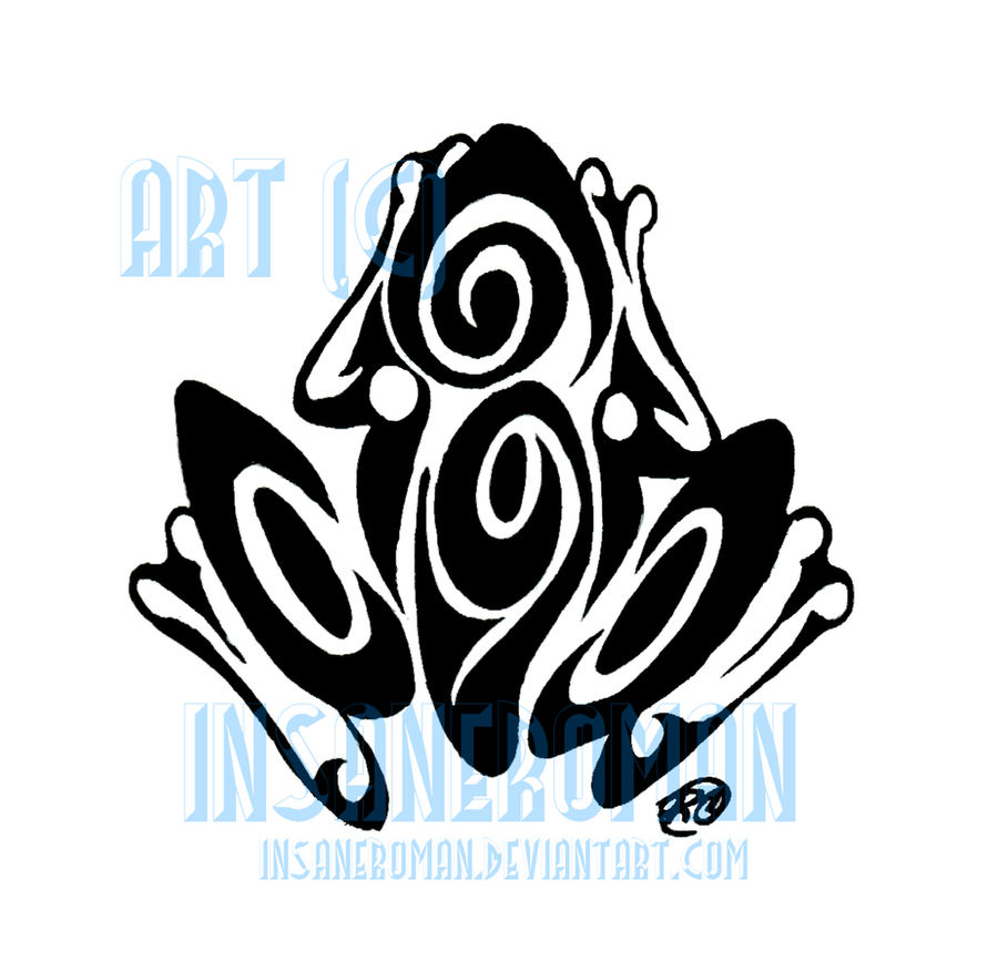 Swirl Tribal Frog Design